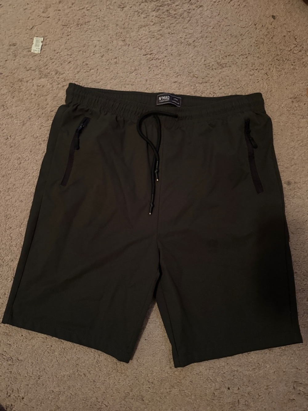 Nomad Men's olive Green Athletic Drawstring Shorts